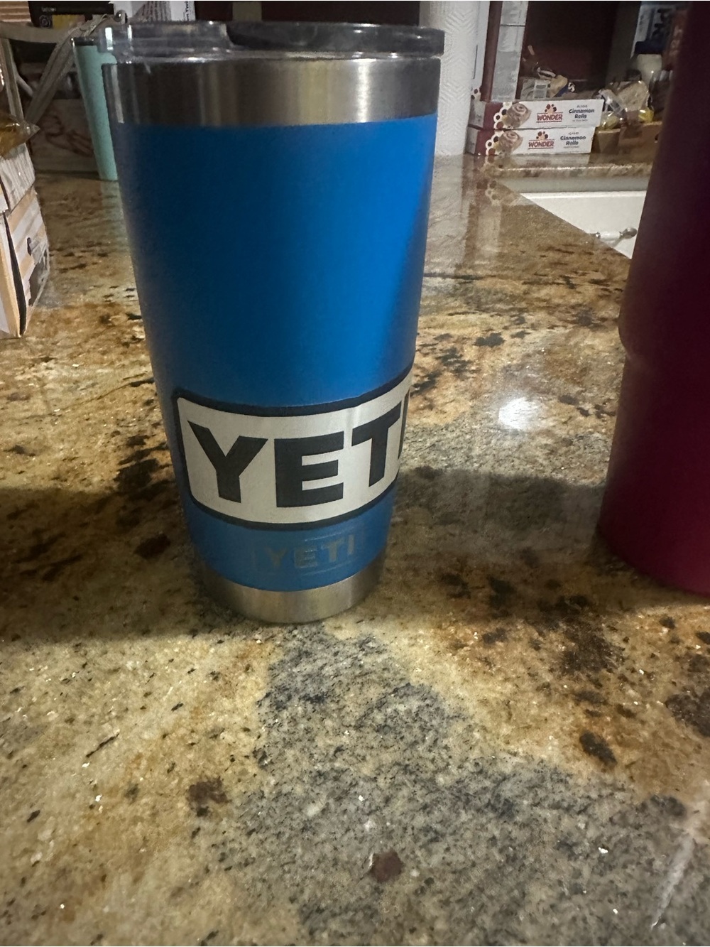 Yeti Blue Stainless Steel Tumbler with YETI Logo 30 oz